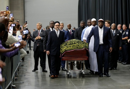 Belasan Ribu Orang Hadiri Upacara Pemakaman Muhammad Ali