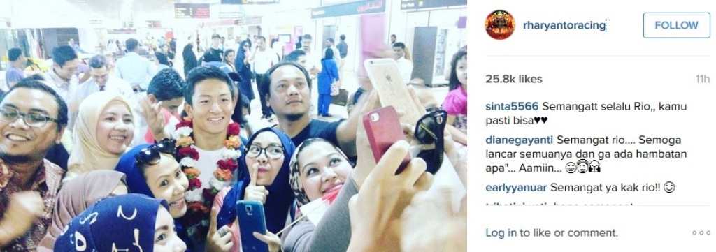 Tiba di Bahrain, Rio Haryanto Disambut Meriah