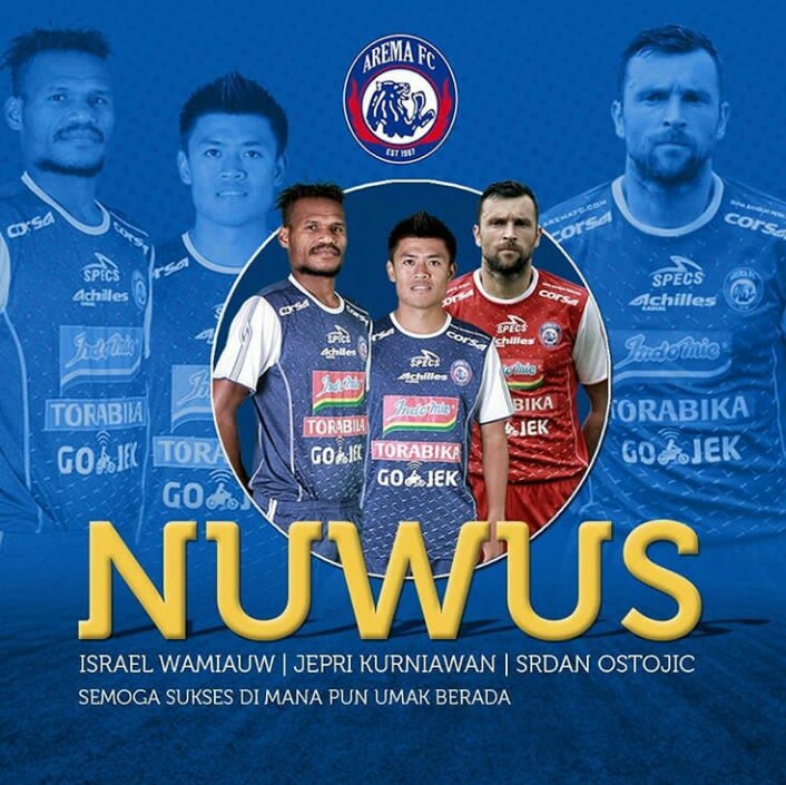 Arema FC Resmi Lepas Empat Pemain