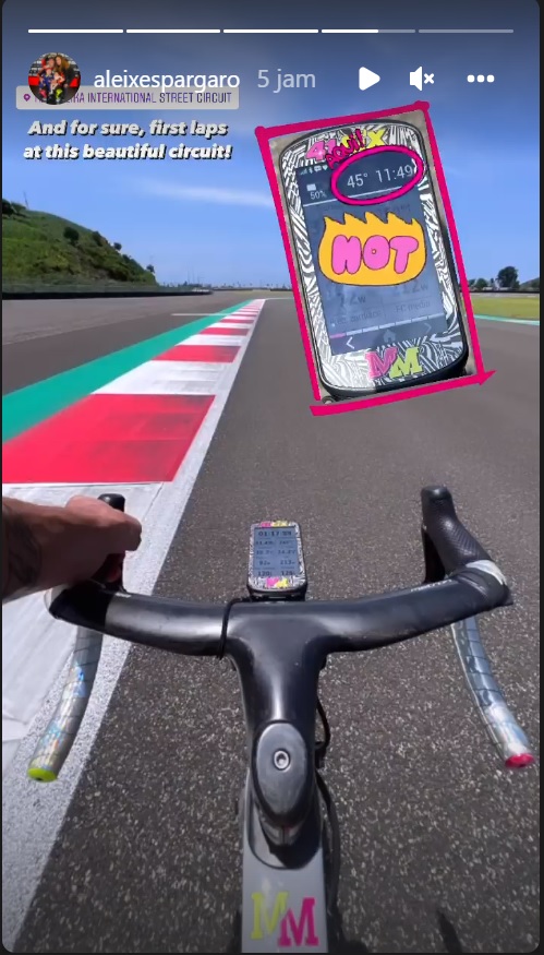 Curi Start, Aleix Espargaro Jajal Sirkuit Mandalika Pakai Sepeda