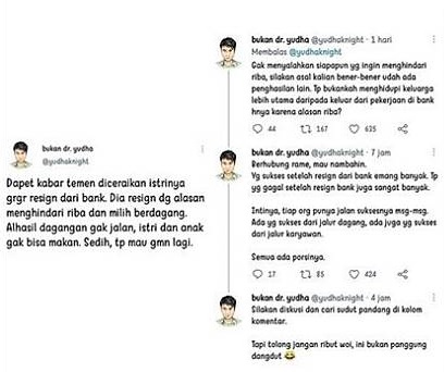Tragis, Pria Ini Digugat Cerai Istrinya karena <i>Resign</i> Jadi Pegawai Bank