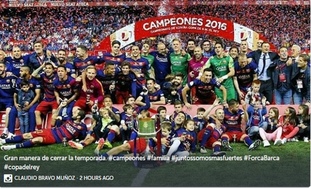 Juara Copa del Rey, Barcelona Membagikan Suka Cita di Media Sosial