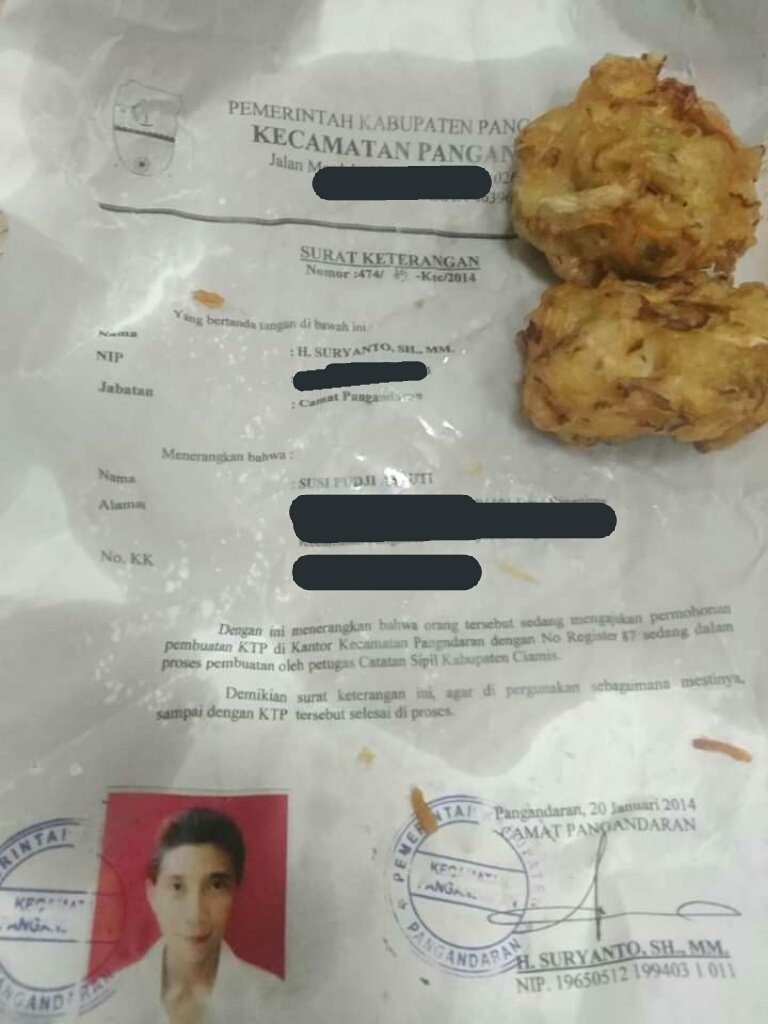 Viral, Dokumen Kependudukan Susi Pudjiastuti Jadi Bungkus Gorengan