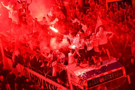 Timnas Kroasia Disambut bak Juara Dunia