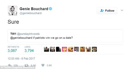Bouchard Kencan dengan Kekasih dari Twitter