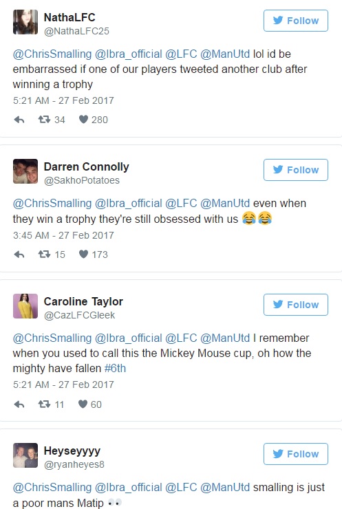 Fan Liverpool Balas Ejekan Bek Manchester United