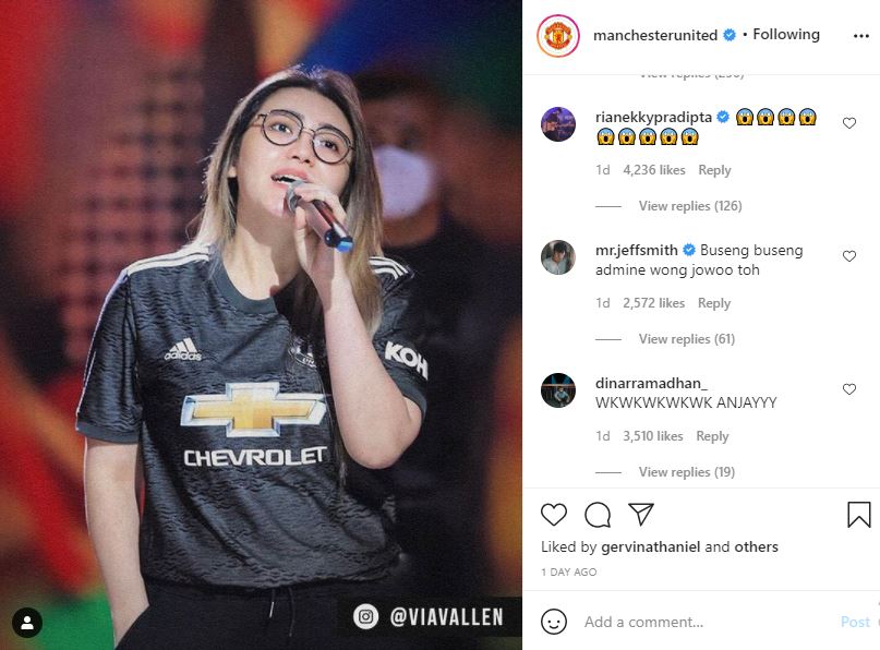 Via Vallen Masuk Instagram MU, Sejumlah Artis Bereaksi