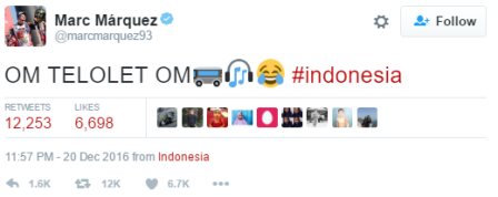 Marc Marquez Tertular Demam Telolet