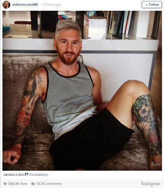 Rambut Pirang Messi Jelang Musim Baru