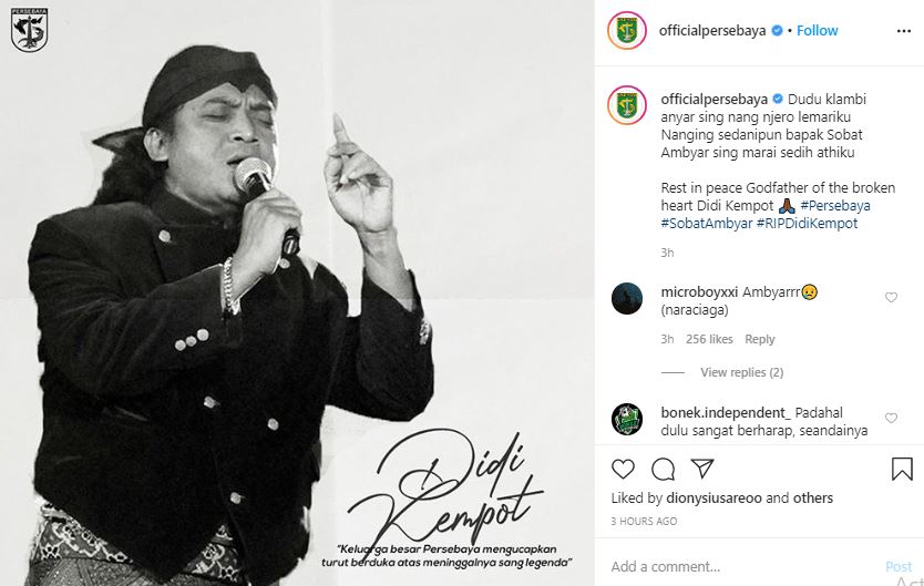 Sepak Bola Indonesia Berduka Atas Wafatnya Didi Kempot