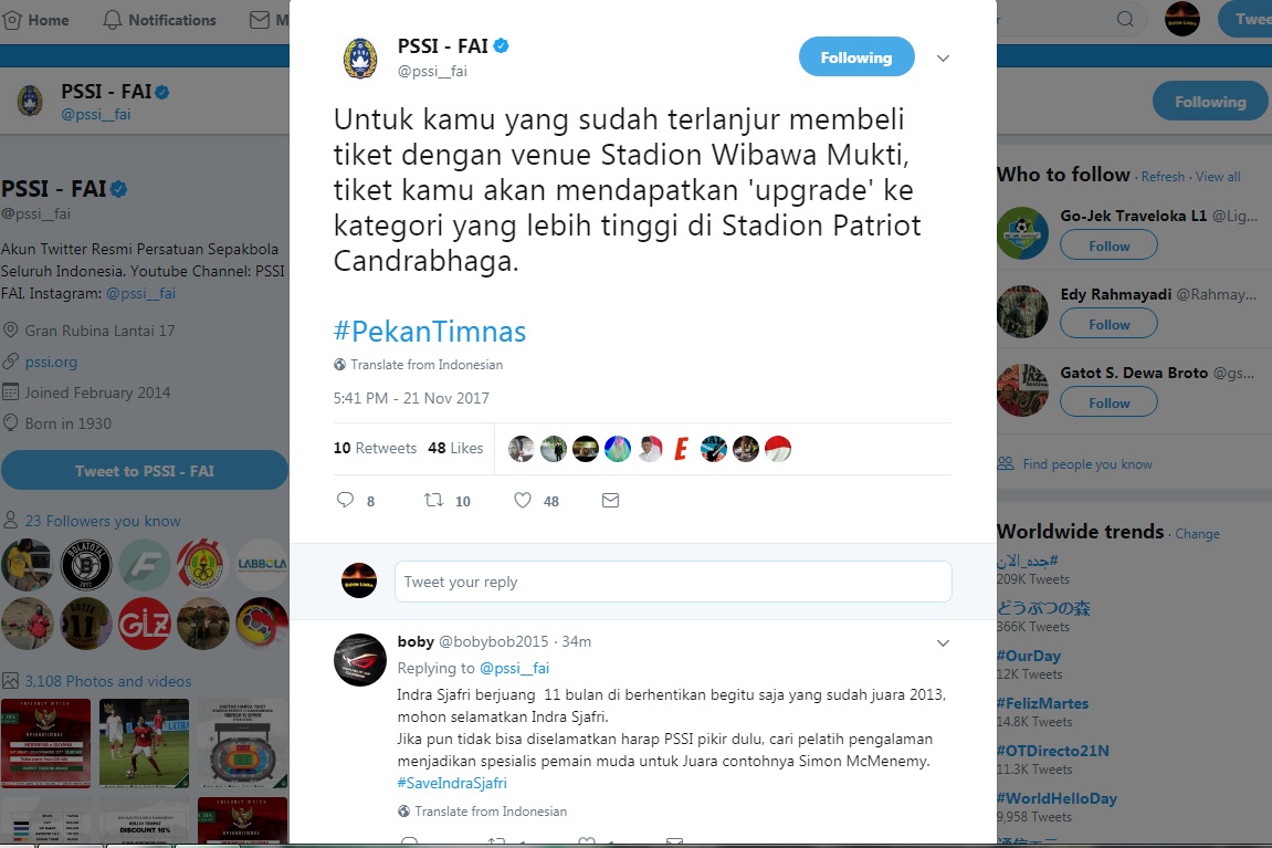 Reaksi Warganet Mengiringi Pencopotan Indra Sjafri sebagai Pelatih Timnas U-19
