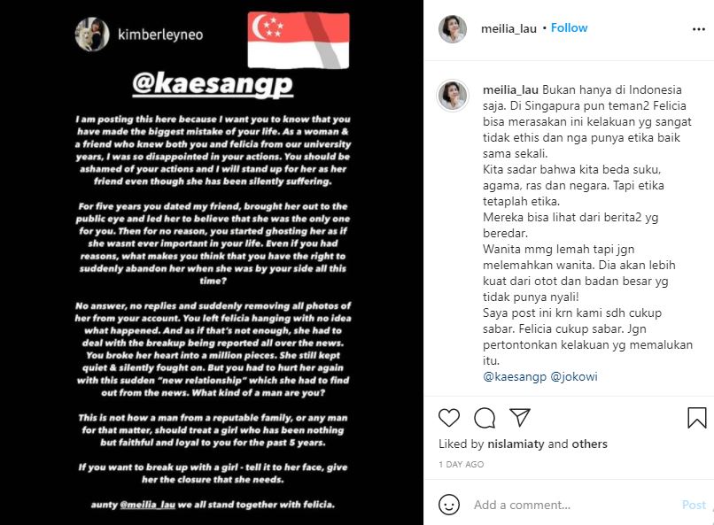 Tak Hanya Ibunda, Teman Felicia Ikutan Serang Kaesang Pangarep di Media Sosial