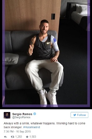 Gara-gara Cedera Bahu, Sergio Ramos Terancam Absen di <i>Derby</i> Madrid