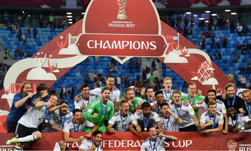 Potret Keceriaan Jerman Usai Juara Piala Konfederasi 2017
