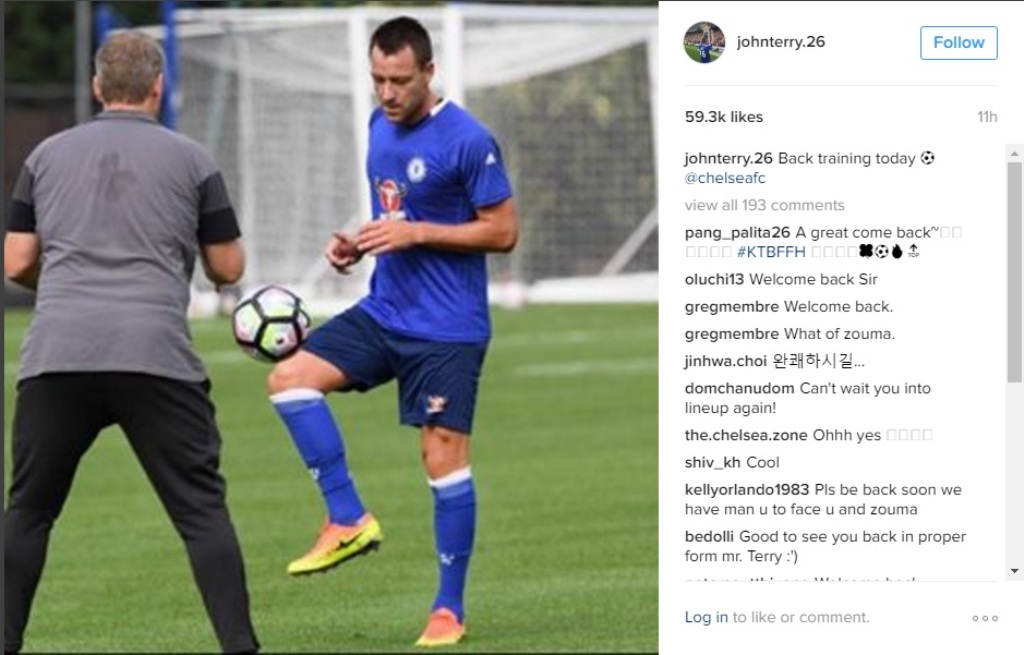 John Terry Kembali Berlatih