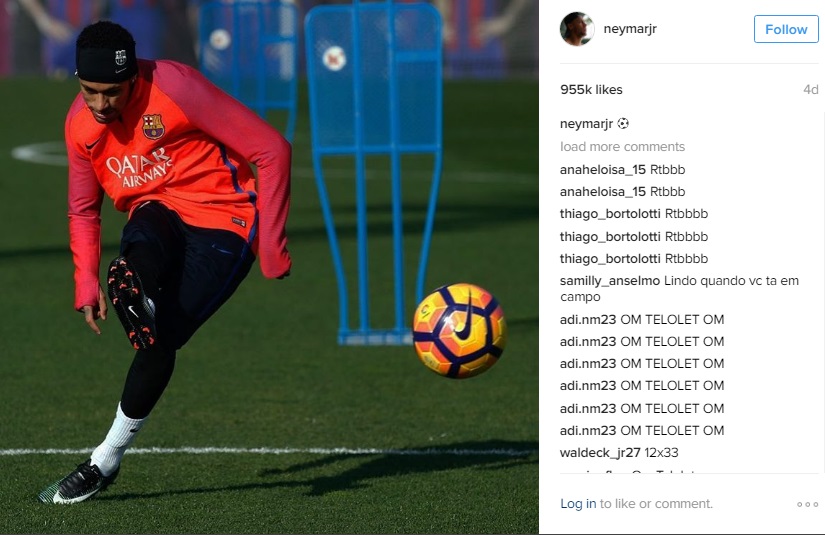 10 Pesepak Bola Terpopuler di Instagram pada 2016
