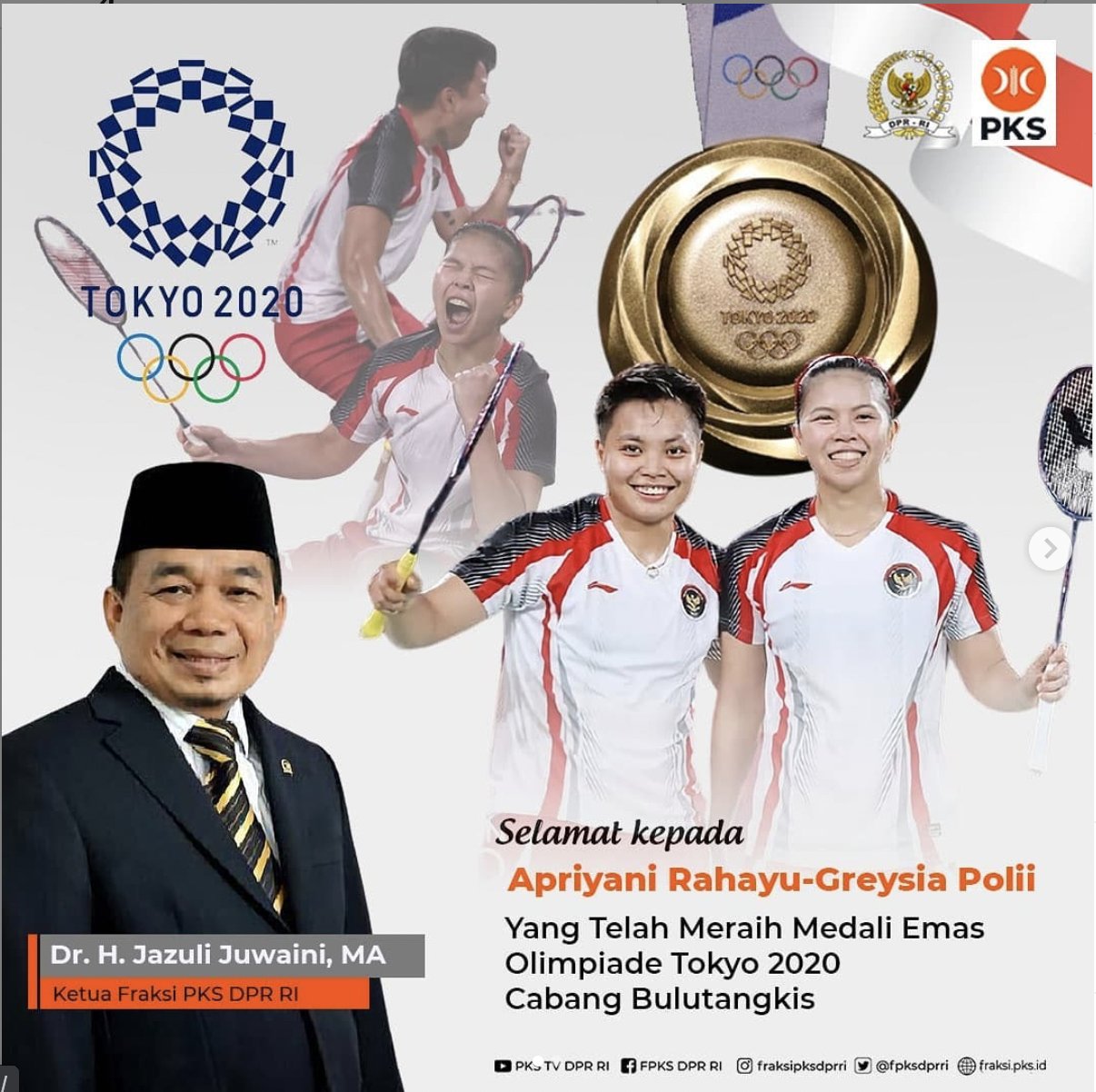 Duh! Pejabat dan Politisi Pansos Berjamaah Manfaatkan Prestasi Greysia/Apriyani