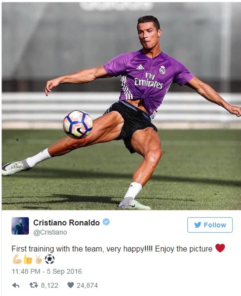 Ronaldo Sudah Berlatih di Madrid