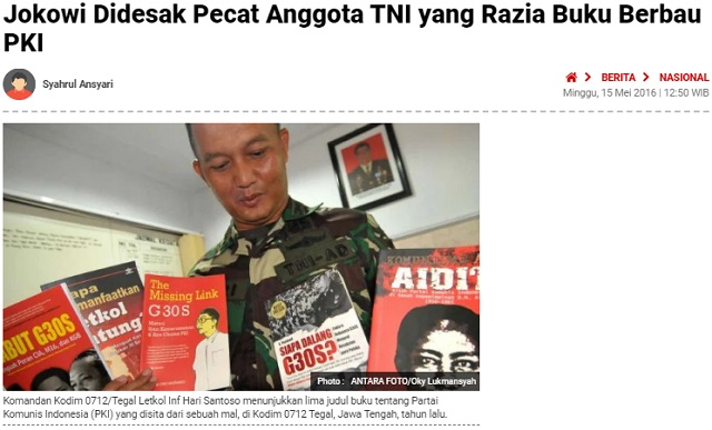 [Cek Fakta] Megawati Minta Jokowi Pecat Anggota TNI yang Razia Buku Berbau PKI? Ini Faktanya
