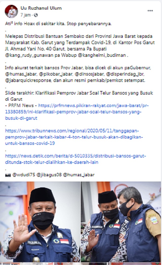 [Cek Fakta] Tak Dibagi-bagikan, 4 Ton Telur Bansos Pemprov Jabar Membusuk? Ini Faktanya