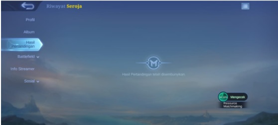 Cara Menyembunyikan Riwayat Pertandingan Mobile Legends