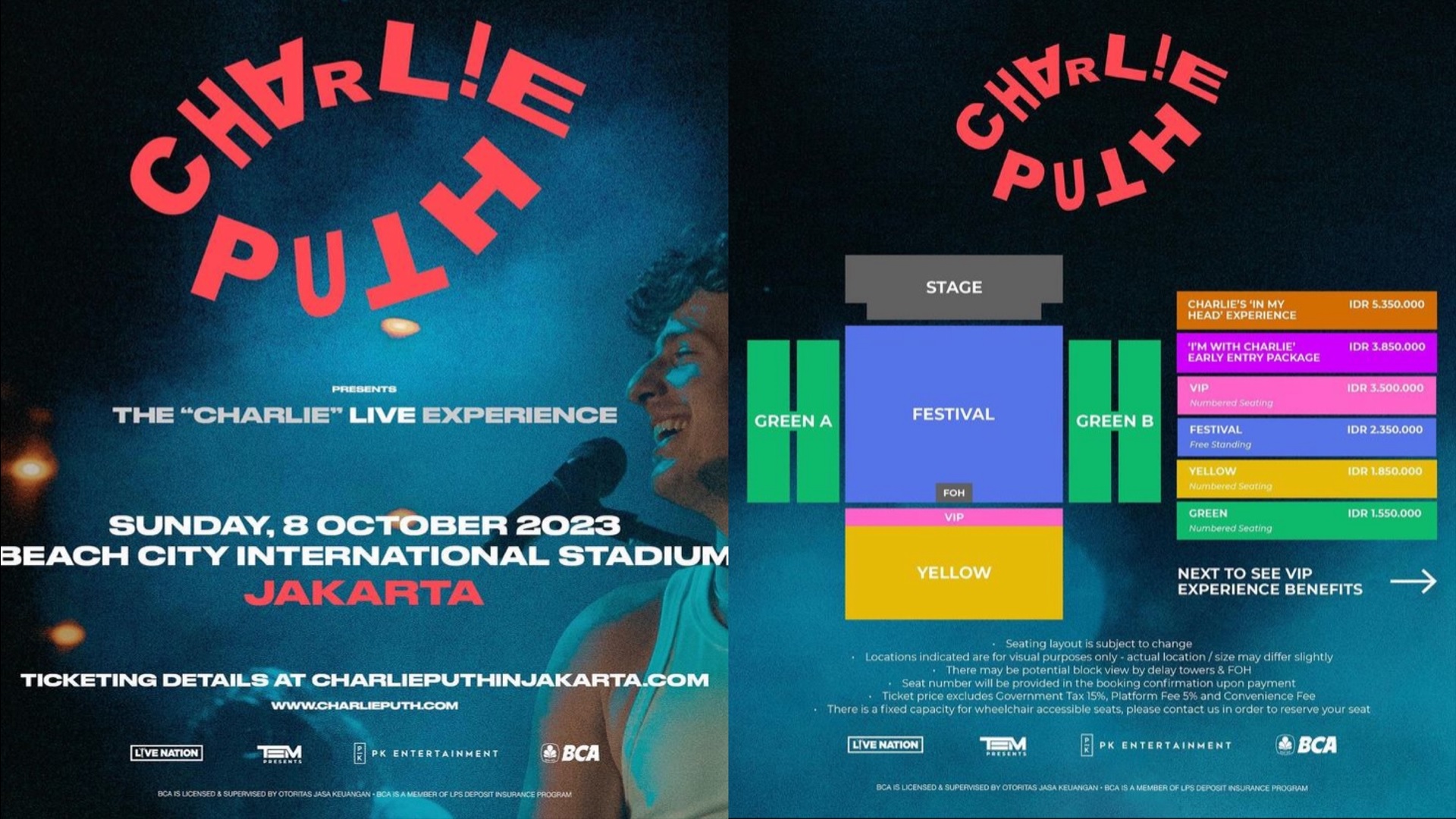 Charlie Puth Gelar Konser di Jakarta, Catat Harga dan Jadwal Pembelian Tiketnya