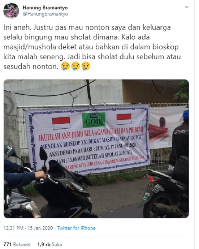 [Cek Fakta] Spanduk Rasis Usir Tiongkok di Cililitan