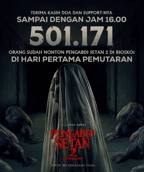 Mantap! Penonton <i>Pengabdi Setan 2: Communion</i> Hari Pertama Tembus 500 Ribu Orang