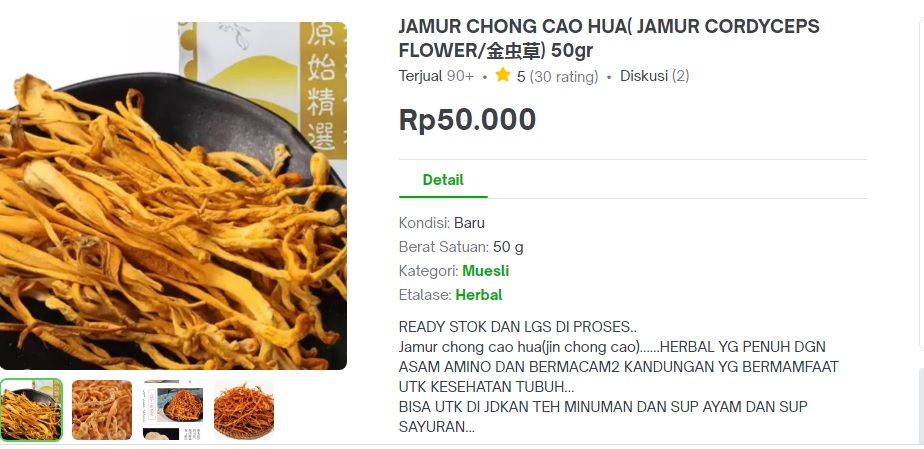 Heboh Jamur Cordyceps Merubah Manusia Jadi Zombie, Dijual <i>Online</i> Harga Rp50 Ribu