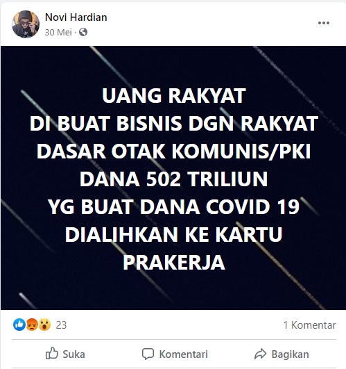 Cek Fakta 502 Triliun Anggaran Covid 19 Dialihkan Untuk Kartu Prakerja S