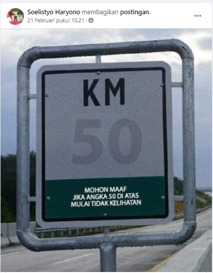 [Cek Fakta] Kilometer 50 Tol Jakarta-Cikampek Dihilangkan? Ini Faktanya