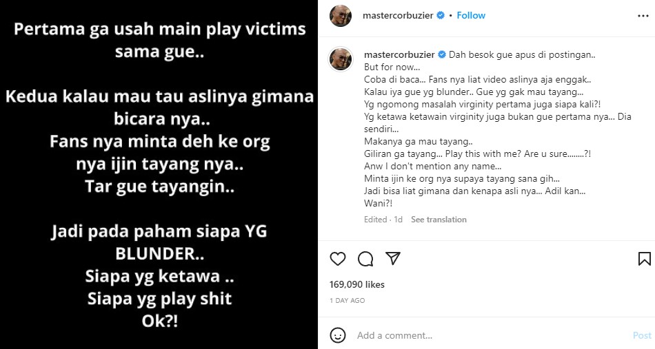 <i>Gamer</i> Meyden Tersinggung soal Jual Keperawanan, Deddy Corbuzier Buka Suara