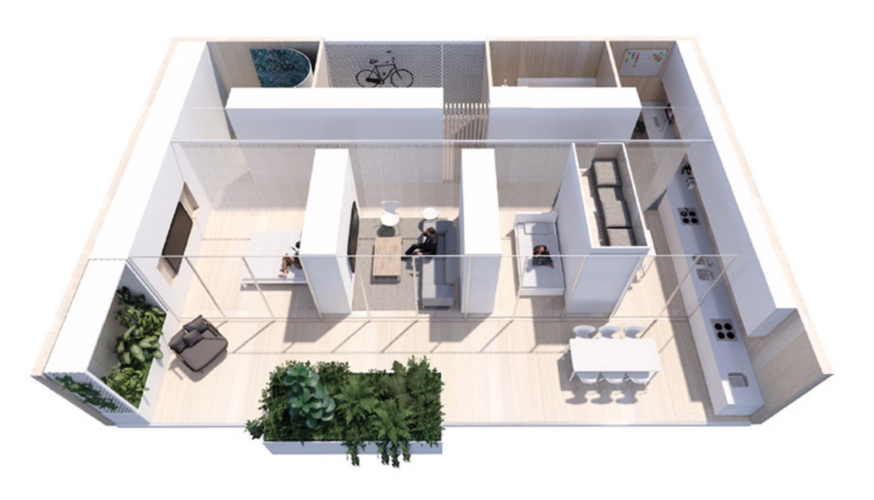 Modifikasi Unik Interior Apartemen untuk WFH