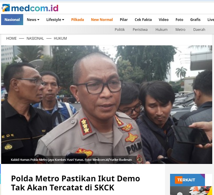 [Cek Fakta] Polisi Berikan Data Mahasiswa Pedemo yang Tertangkap ke Perusahaan ? Ini Faktanya