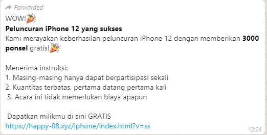 [Cek Fakta] Peluncuran Iphone 12 Bagi-Bagi 3.000 Ponsel Gratis? Ini Faktanya