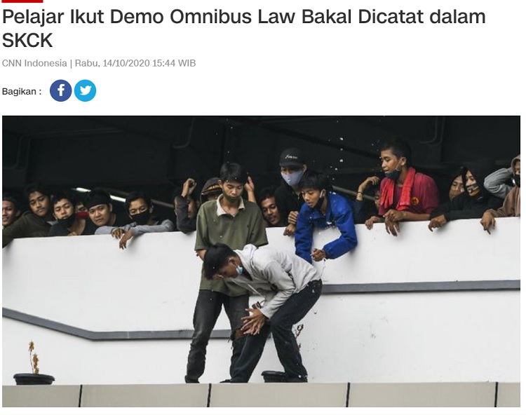 [Cek Fakta] Polisi Berikan Data Mahasiswa Pedemo yang Tertangkap ke Perusahaan ? Ini Faktanya