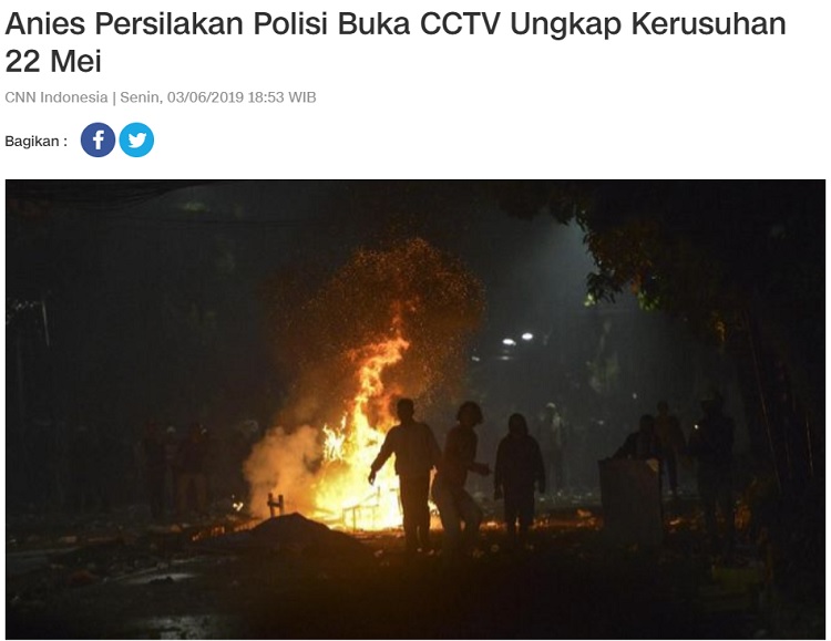 [Cek Fakta] Ancaman Anies ke Kapolda Metro Bongkar CCTV, Tak Ditulis Media? Ini Faktanya