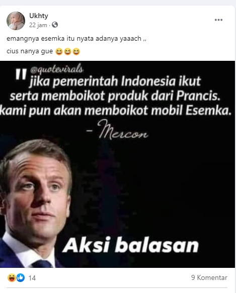 Cek Fakta Presiden Macron Ancam Indonesia Jika Ikut Boikot Produk Prancis Ini Faktanya