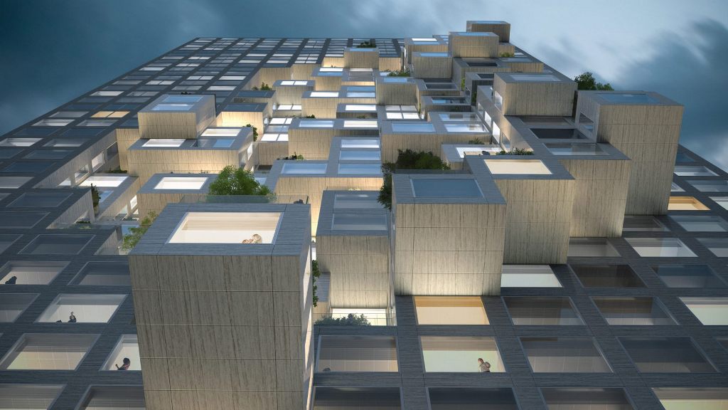 Uniknya Downtown One, Gedung Pencakar Langit Berbentuk Piksel