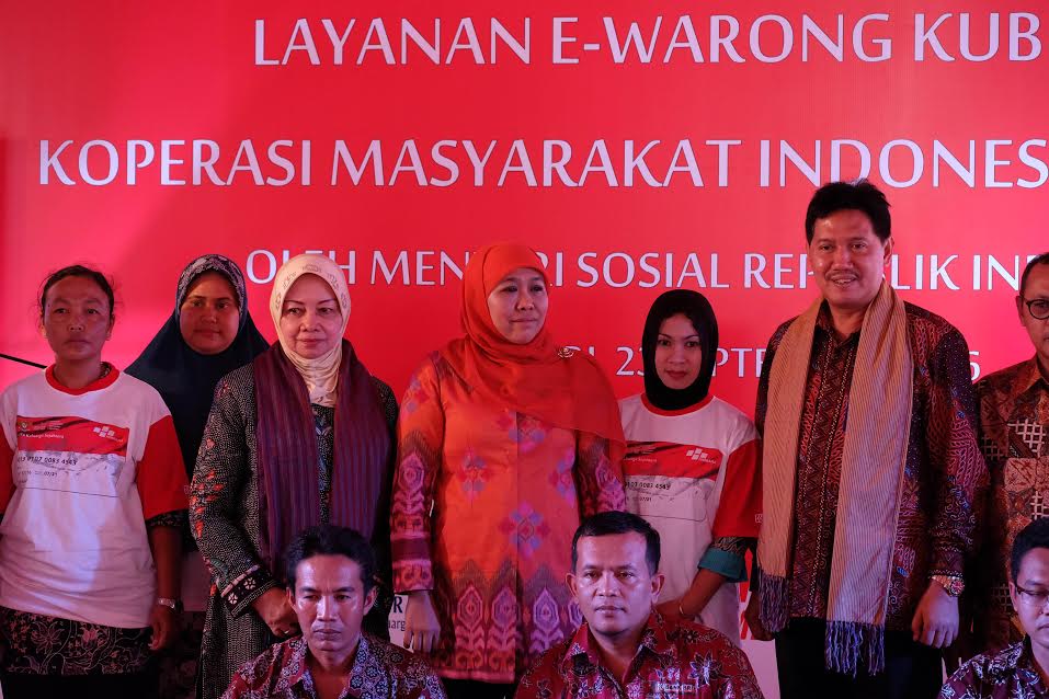 Mensos Luncurkan e-Warong ke-19 di Kabupaten Kediri