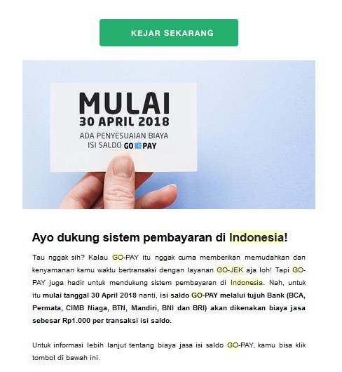 BI tak Masalah Isi Ulang Go-Pay Kena Biaya
