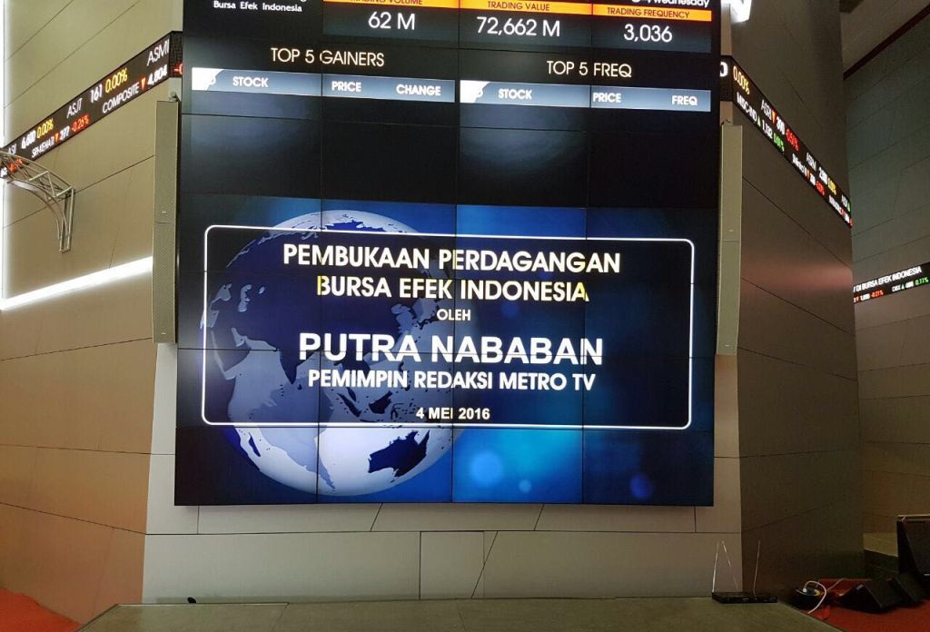 Pemimpin Redaksi Metro Tv Buka Perdagangan Bei