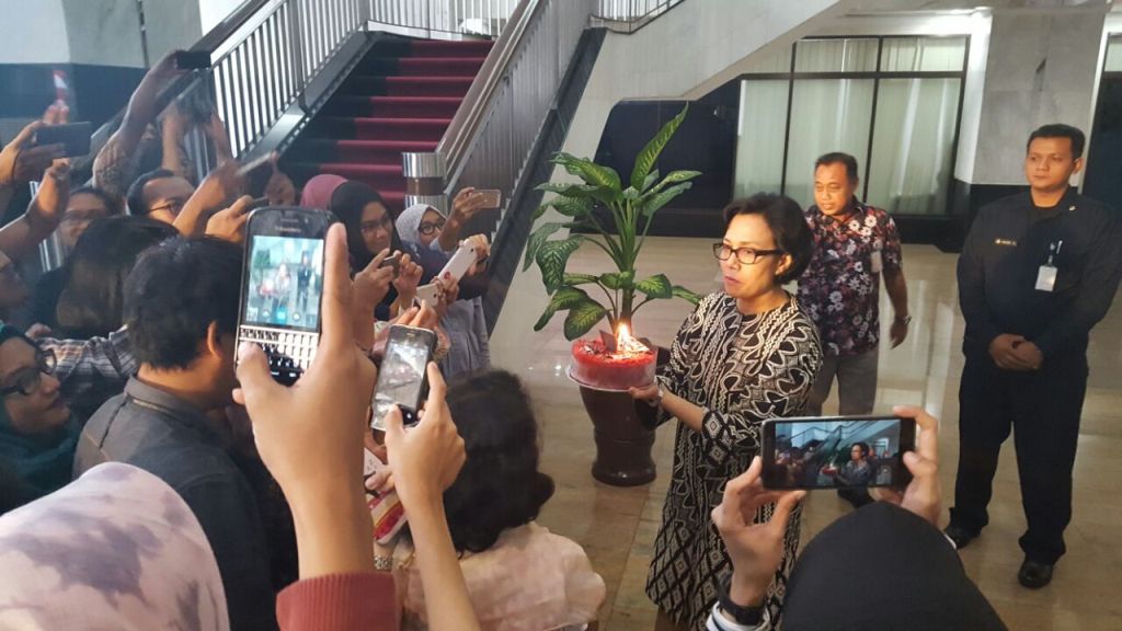 Dapat Kejutan Ulang Tahun dari Wartawan, Ini Doa Sri Mulyani