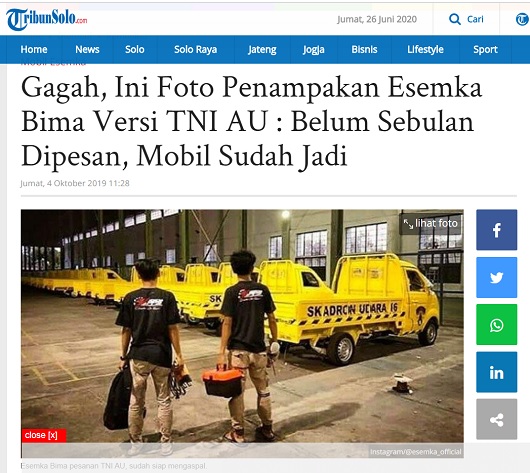 [Cek Fakta] Jalanan Macet karena Mobil Esemka Beroperasi? Ini Faktanya