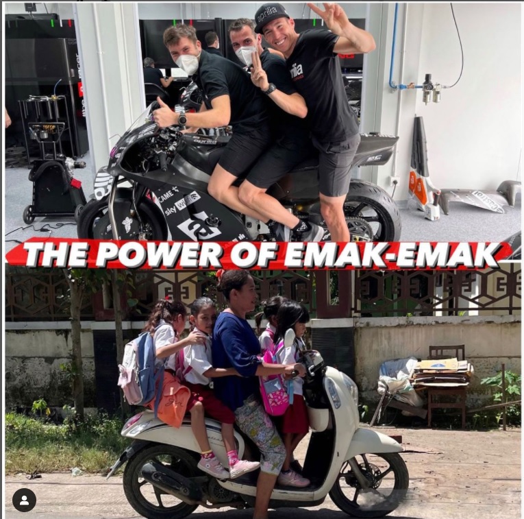 Espargaro Boncengan Bertiga seperti Emak-emak Indonesia