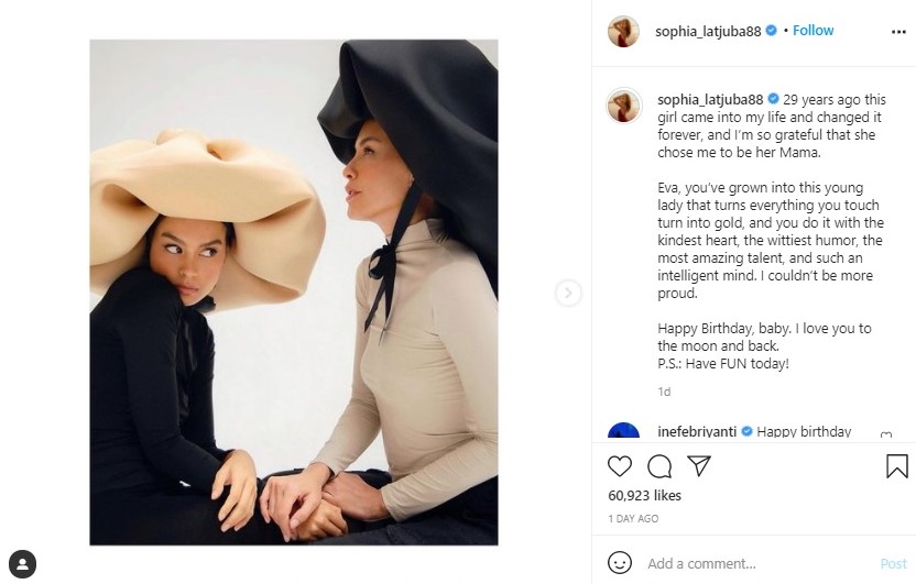 Eva Celia Dilamar Pacar, Sophia Latjuba: Bahagia Luar Biasa