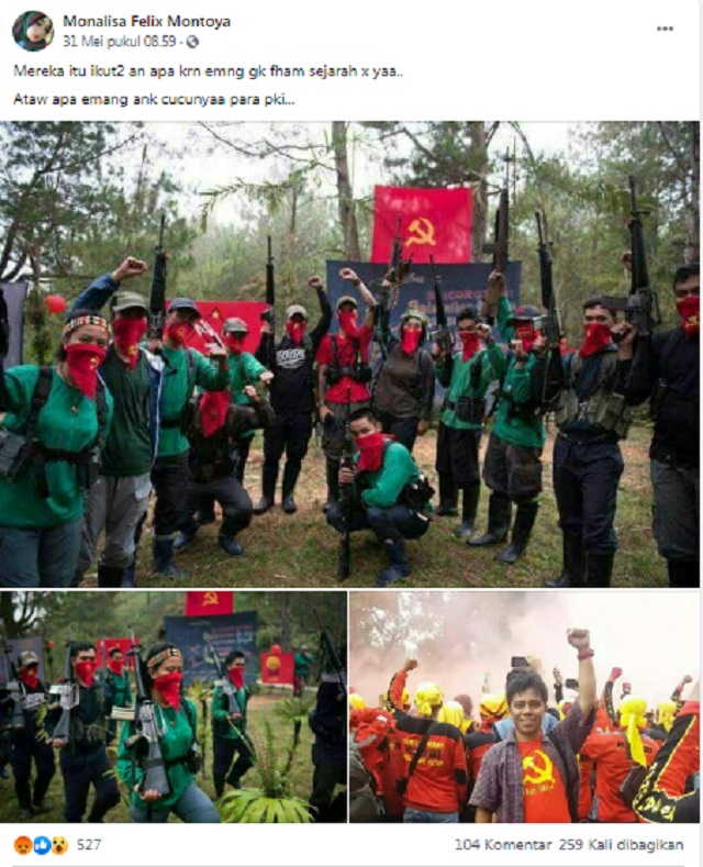 [Cek Fakta] Beredar Foto Sejumlah Anggota PKI Angkat Senjata? Ini Faktanya