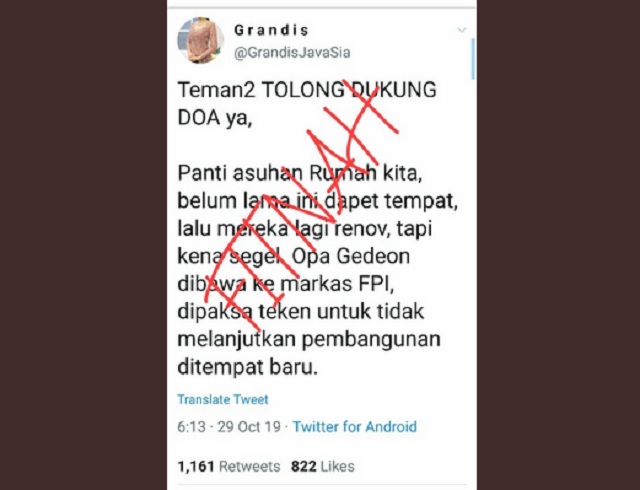 FPI Segel Panti Asuhan di Bekasi? Ini Faktanya