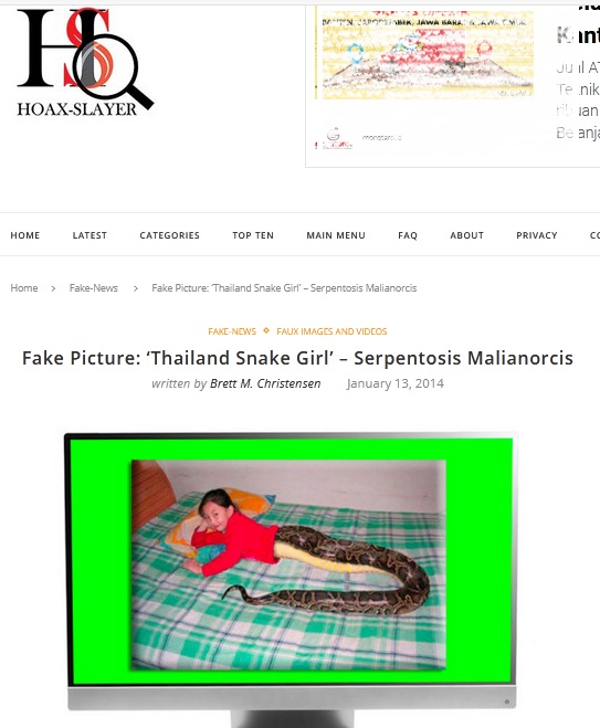 [Cek Fakta] Penampakan Gadis Bertubuh Ular Gemparkan Thailand? Ini Faktanya
