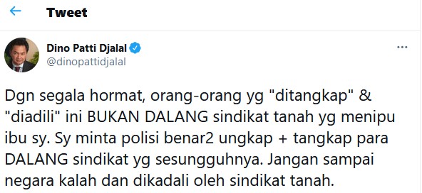 3 Fakta Penting Mafia Tanah Ubah Nama Sertifikat Rumah Ibunda Dino Patti Djalal